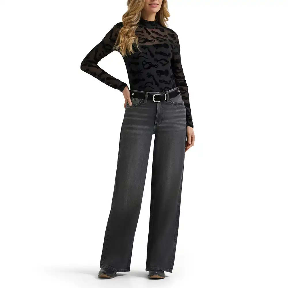 Bailey High-Rise Wide Leg Black Jean - Harper