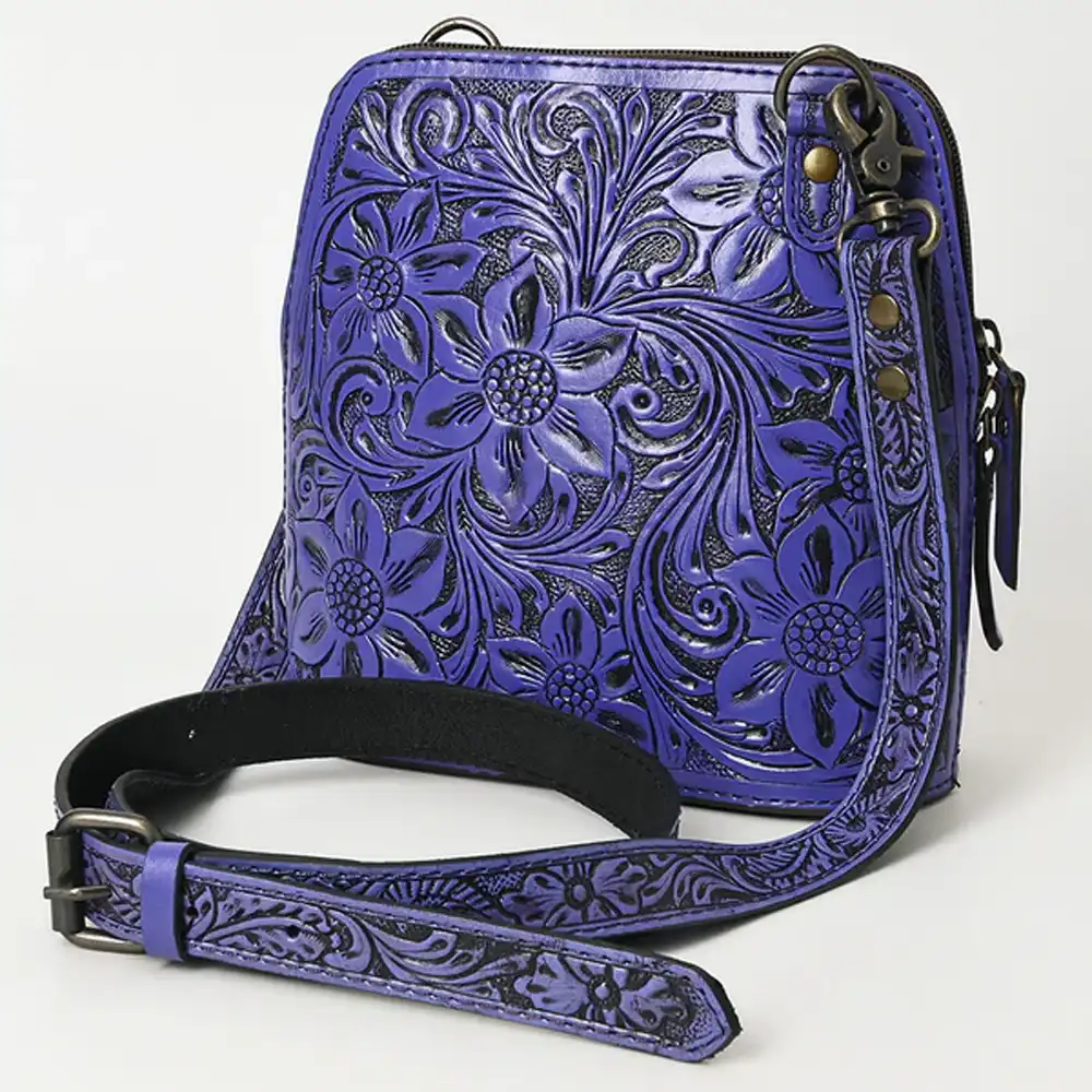 american darling tooled handbag purple