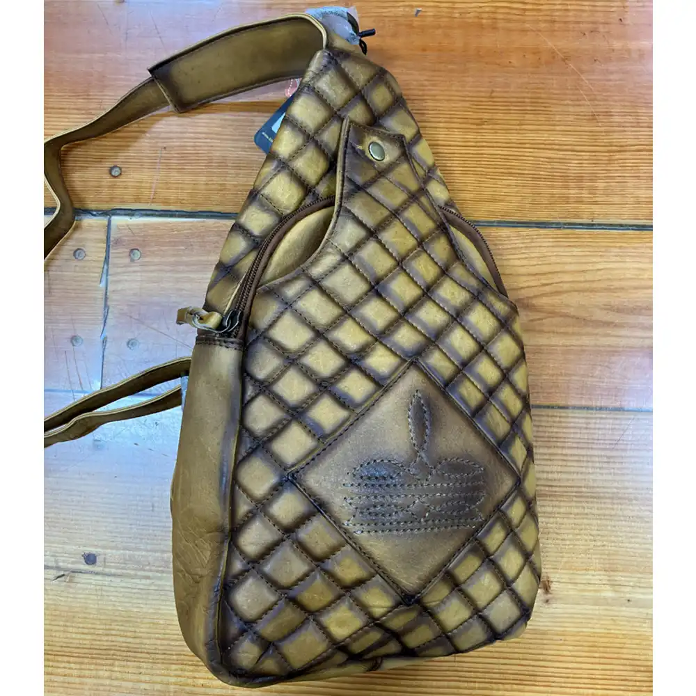 american darling quilted sling bag