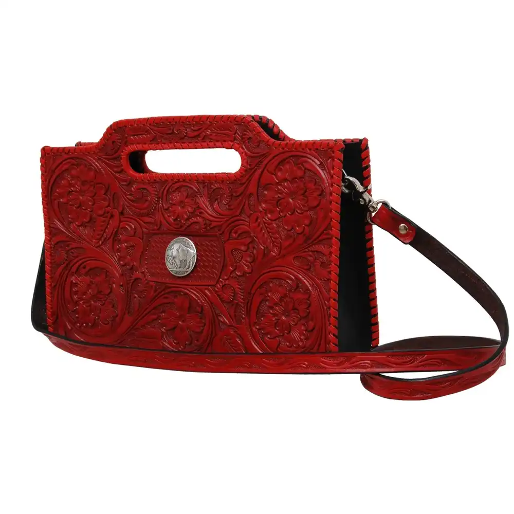 red tooled handbag rafter t