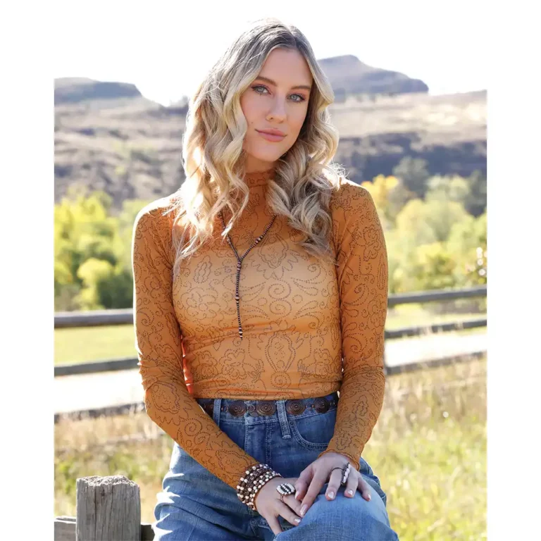 women's gold mesh top