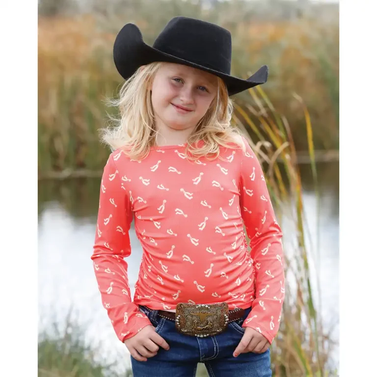 girl's long sleeve coral tee cruel denim