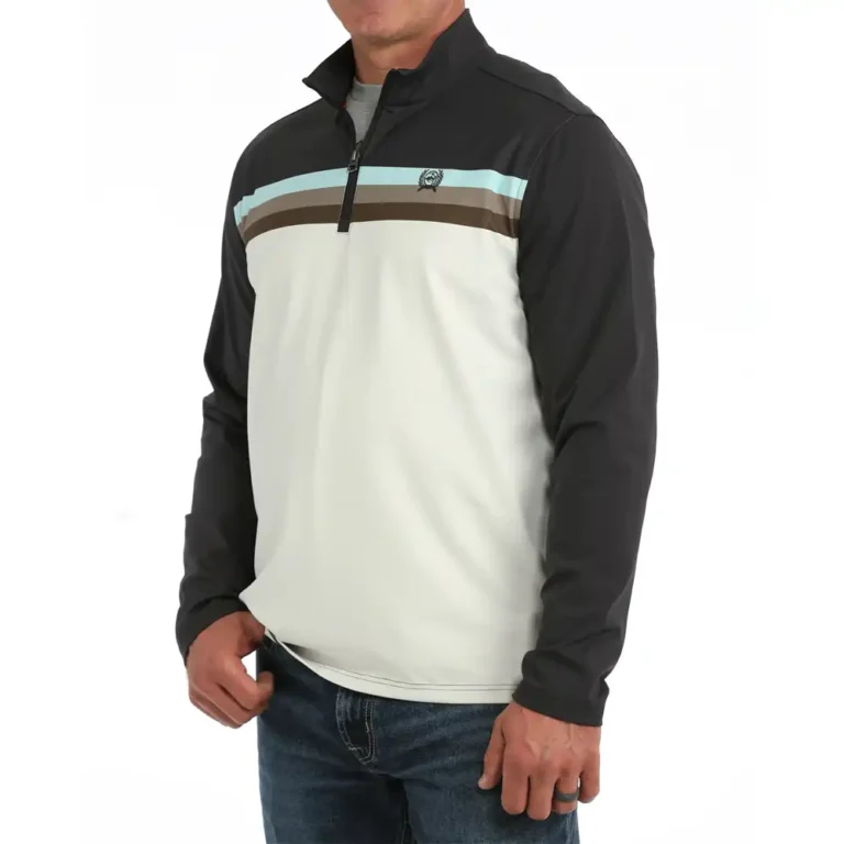 men's multi stripe pullover