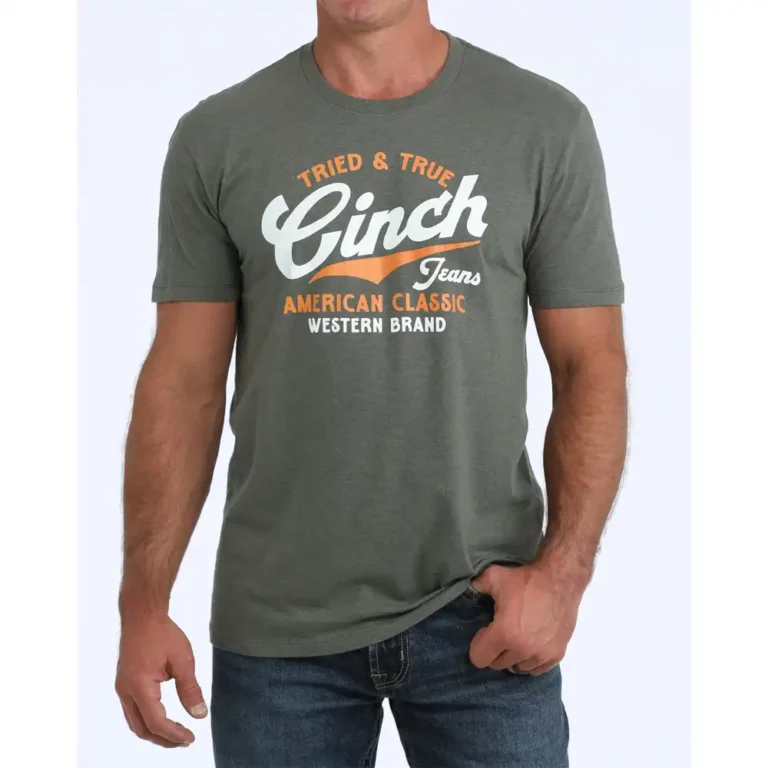 cinch logo shirt olive