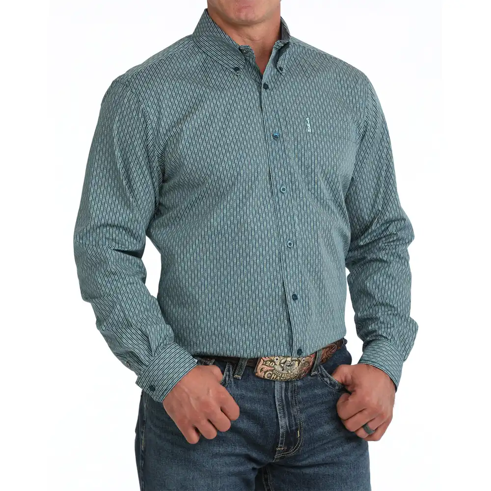 men's long sleeve shirt blue
