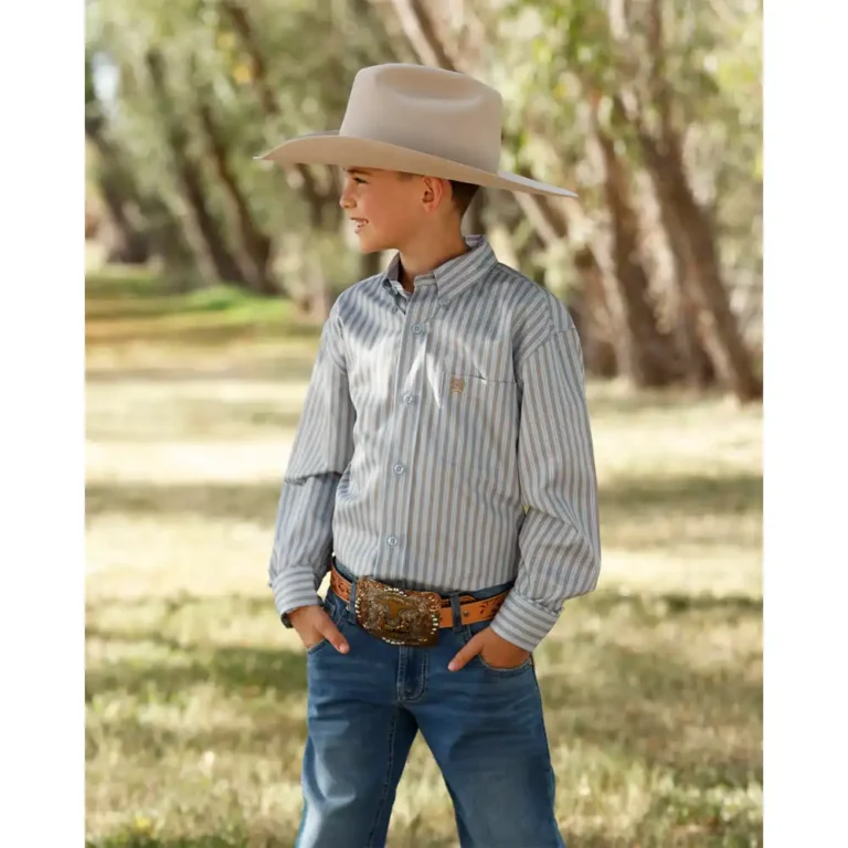 cinch boy's light blue shirt