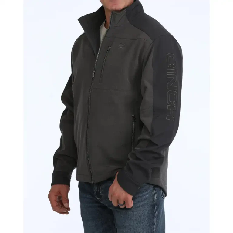 men's cinch logo jacket brown