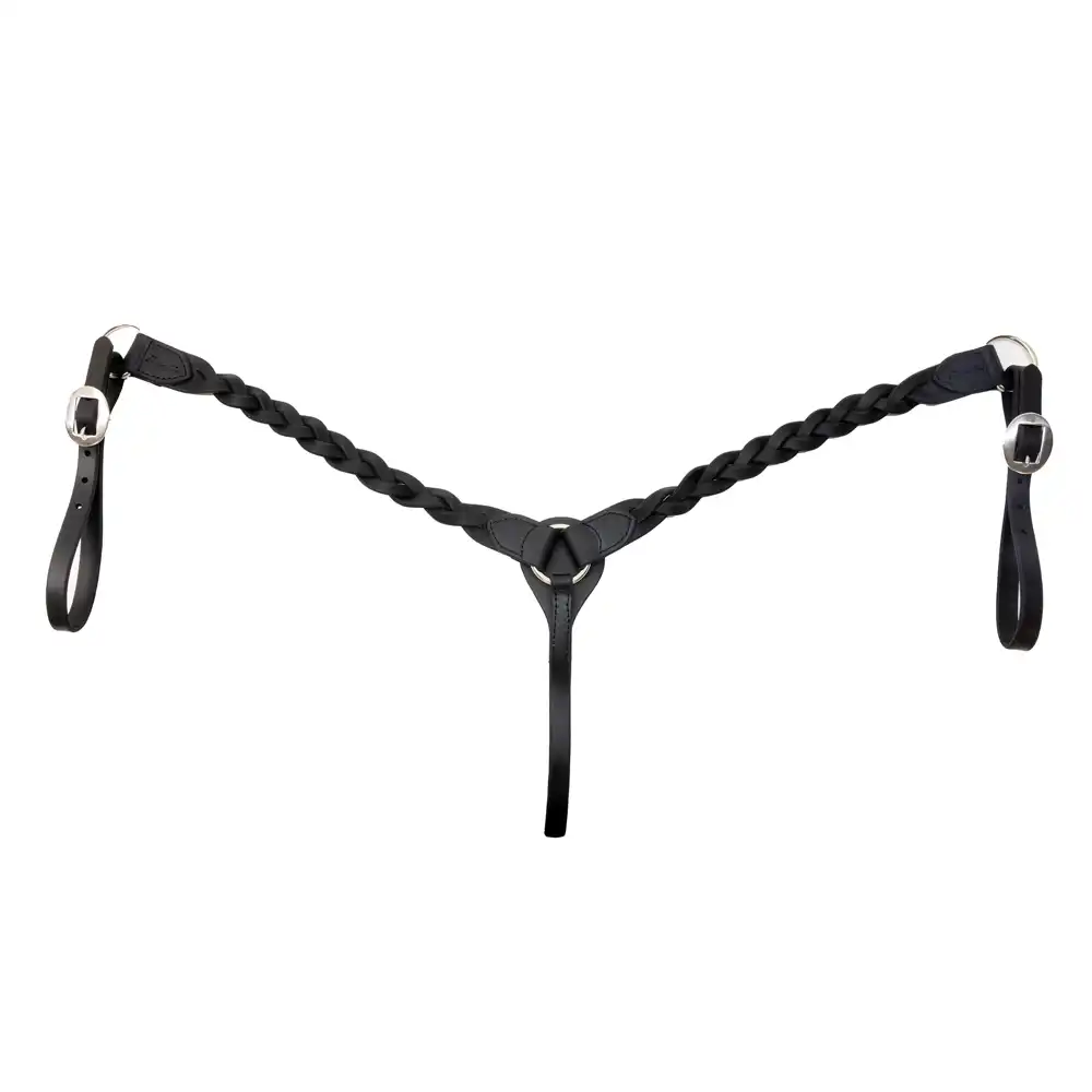 black braid breast collar