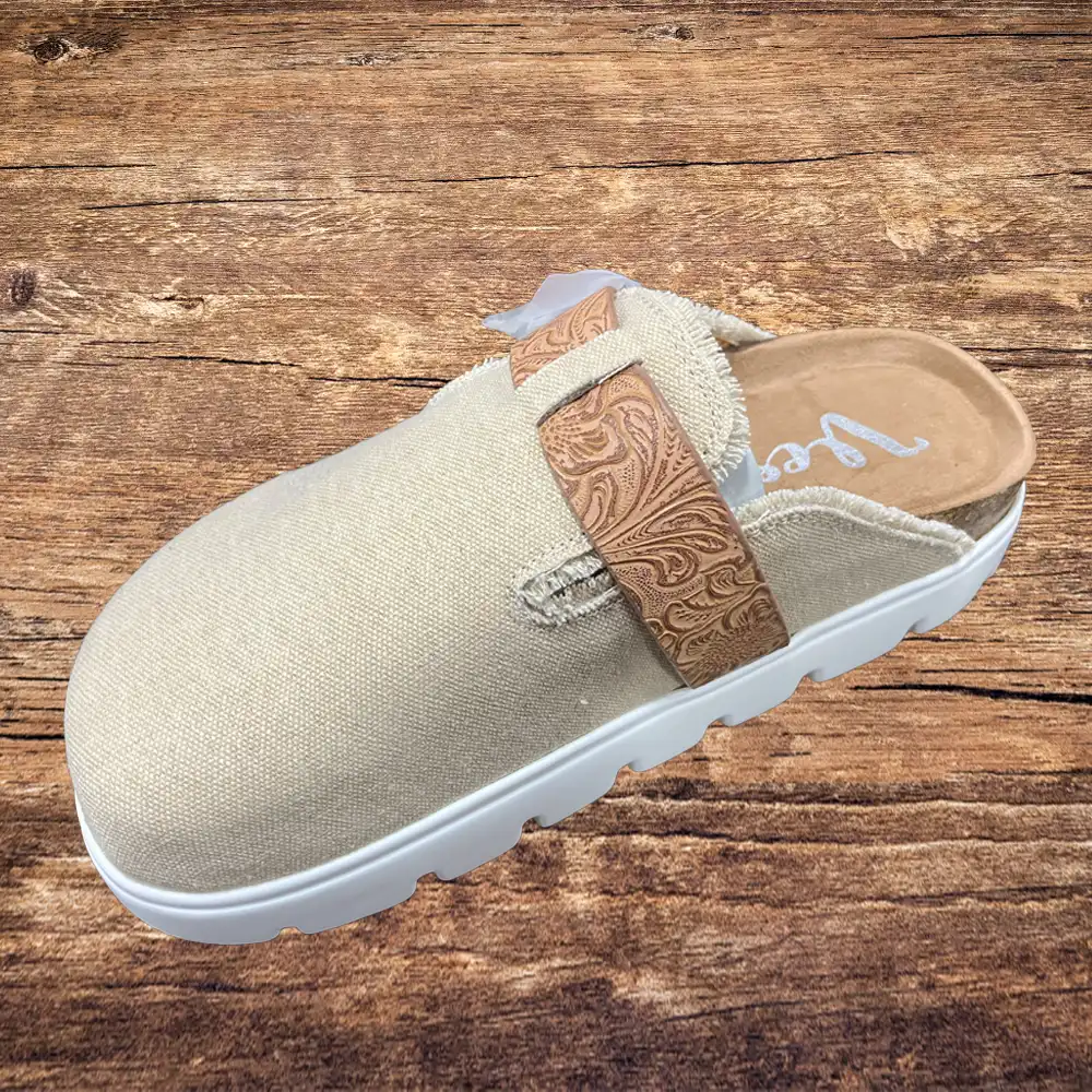 women's casual mules tan