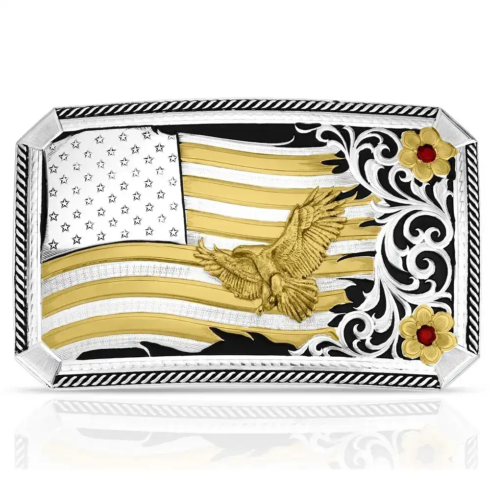 noble pride american made buckle with eagle