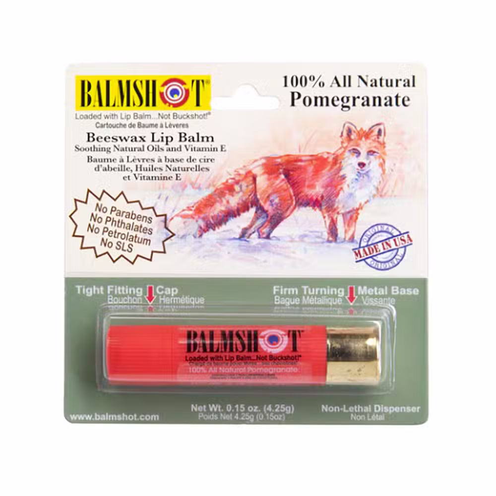 Pomegrante beeswax balmshot lip balm