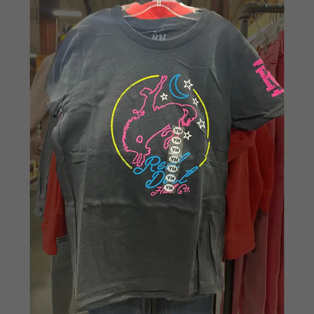 red dirt kids tee shirt neon moon
