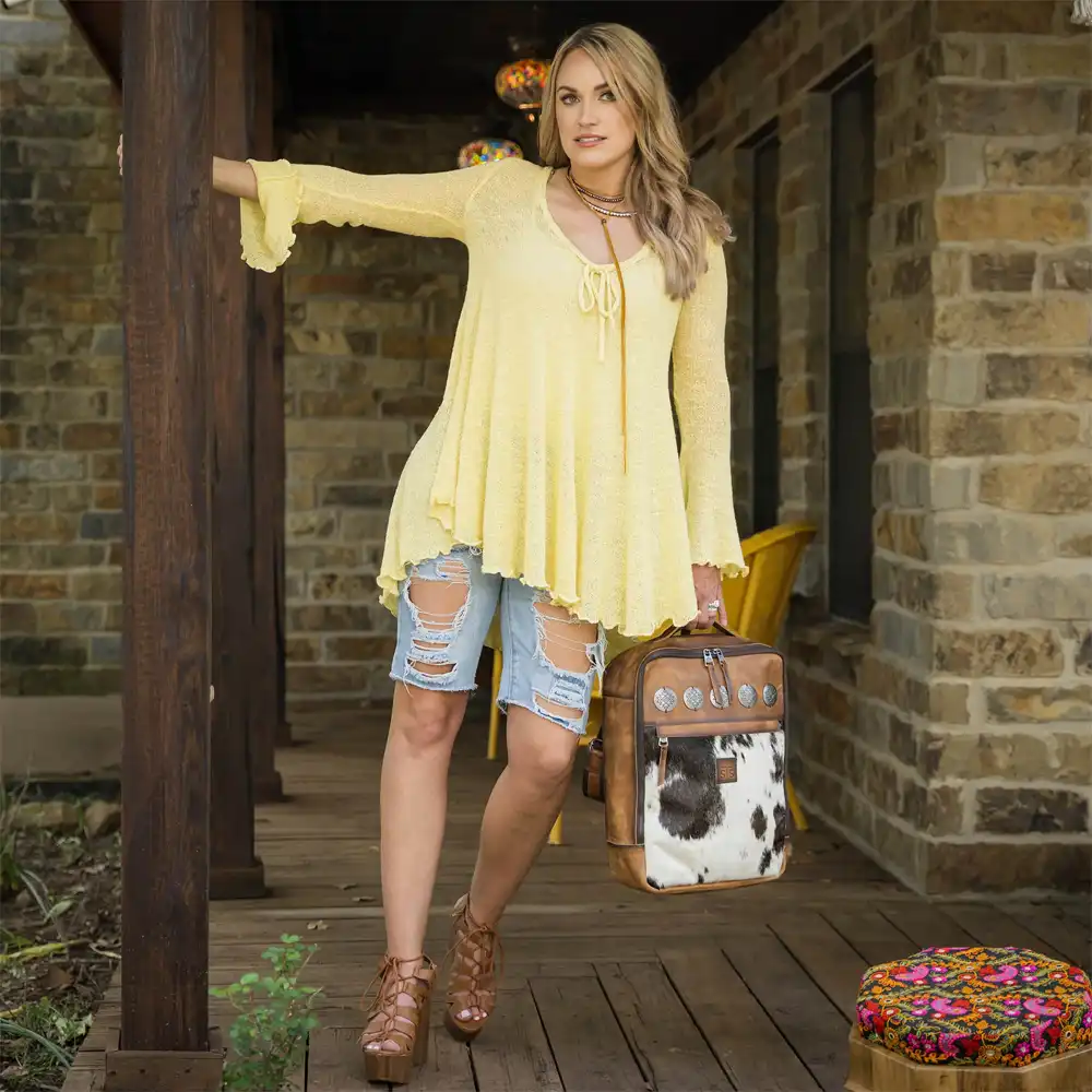 vaquero cowhide lennon backpack