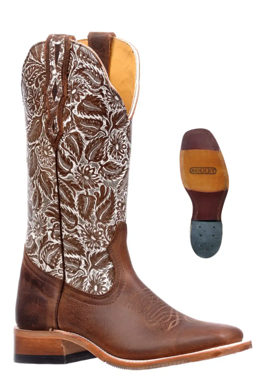 injected leather soles - daisy creme brown