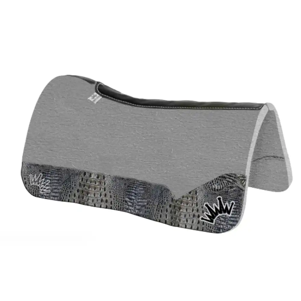 kush collection fleece saddle pad 1" x 30" x 30" gray crocodile