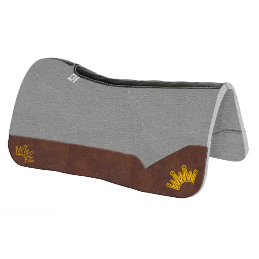 kush collection saddle pad 1" x 32" x 32" - oak nut leather