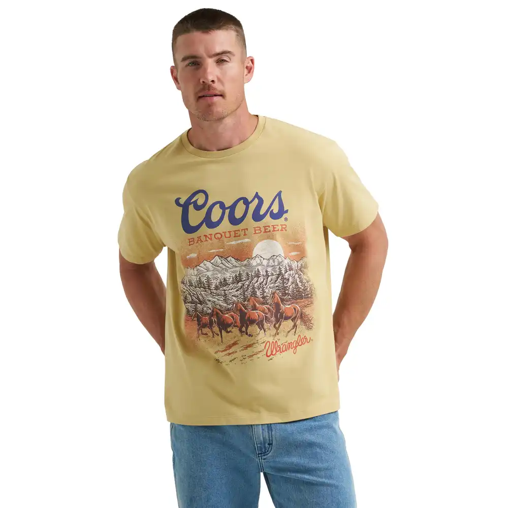 men's wrangler x coors unisex t-shirt - moonstone