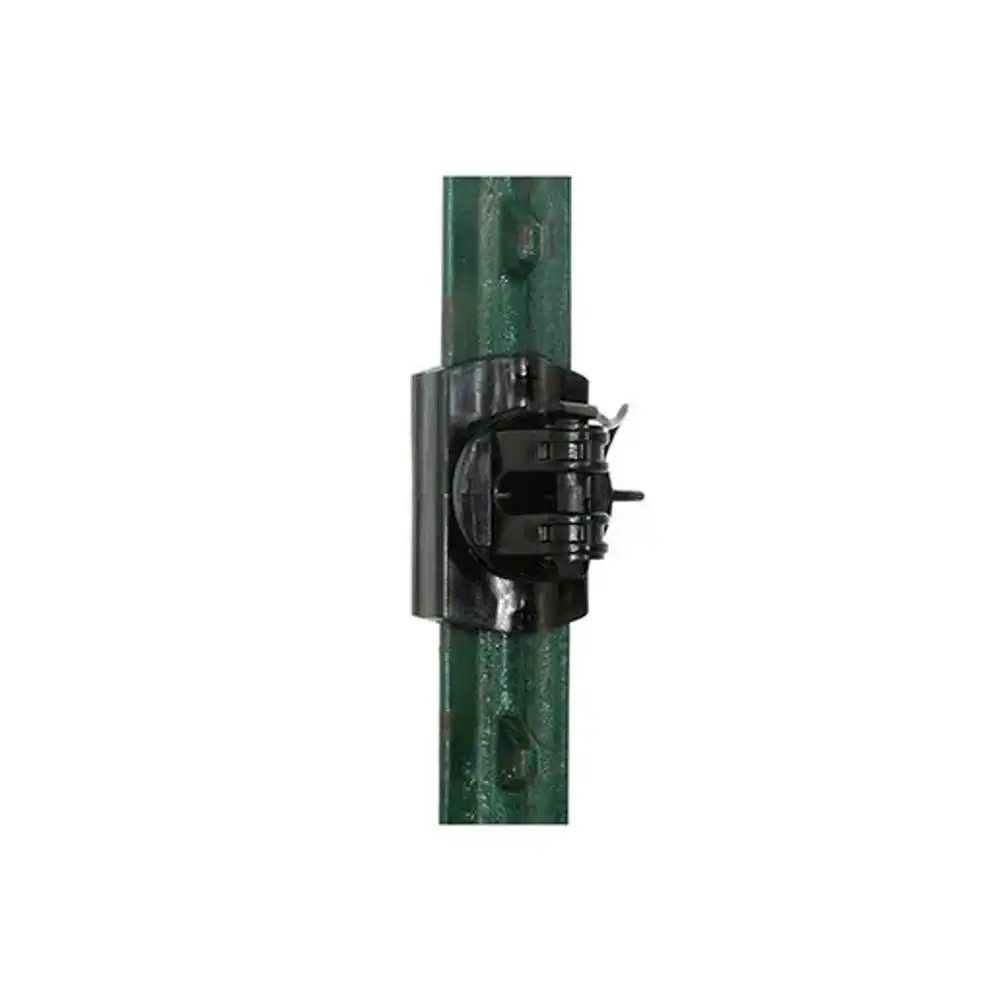 wood and t post pinlock insulator - black