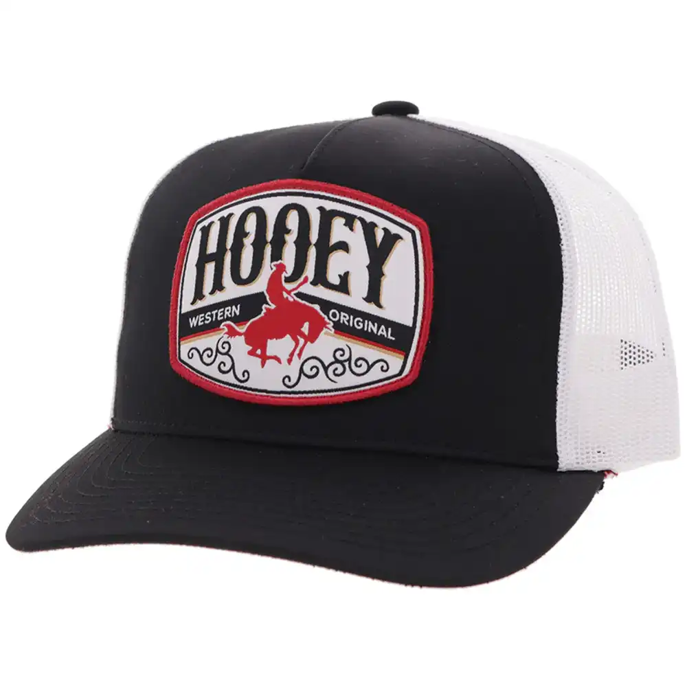 "Salado" 5-Panel Trucker Cap - Black & White