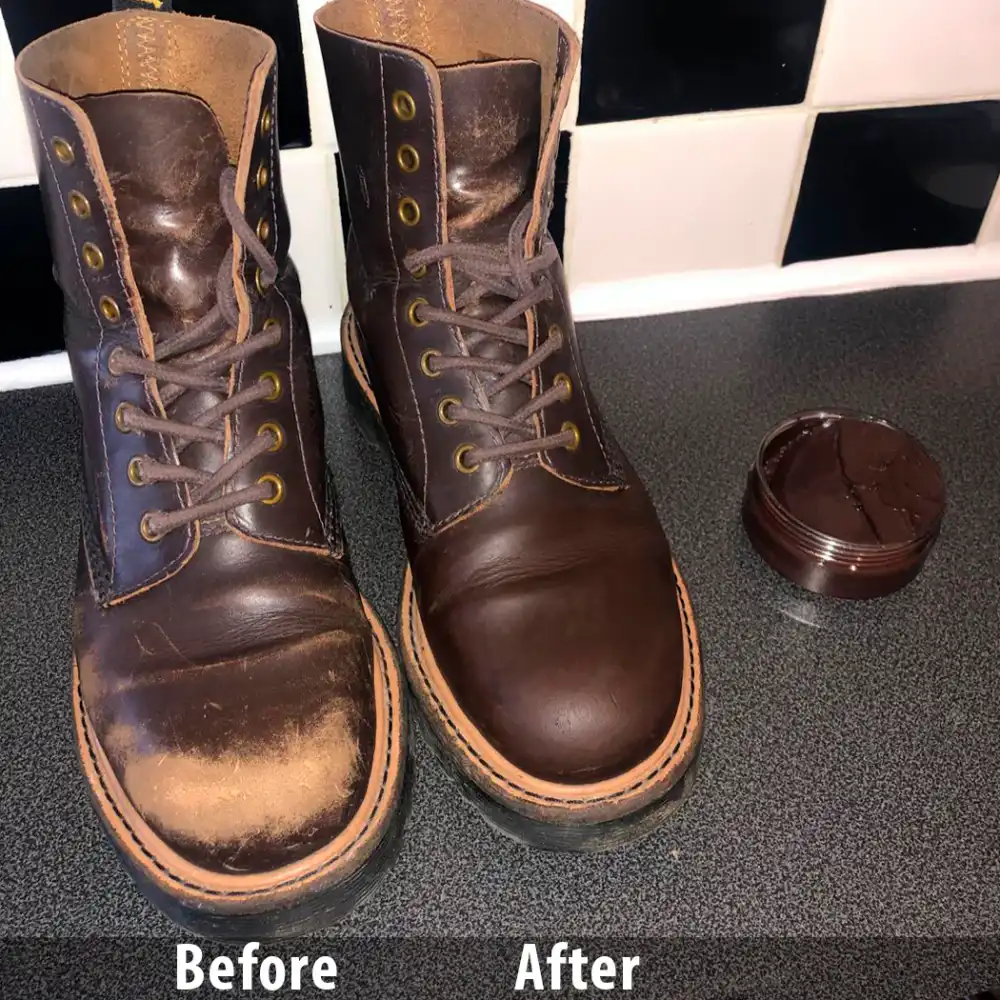 cream boot polish
