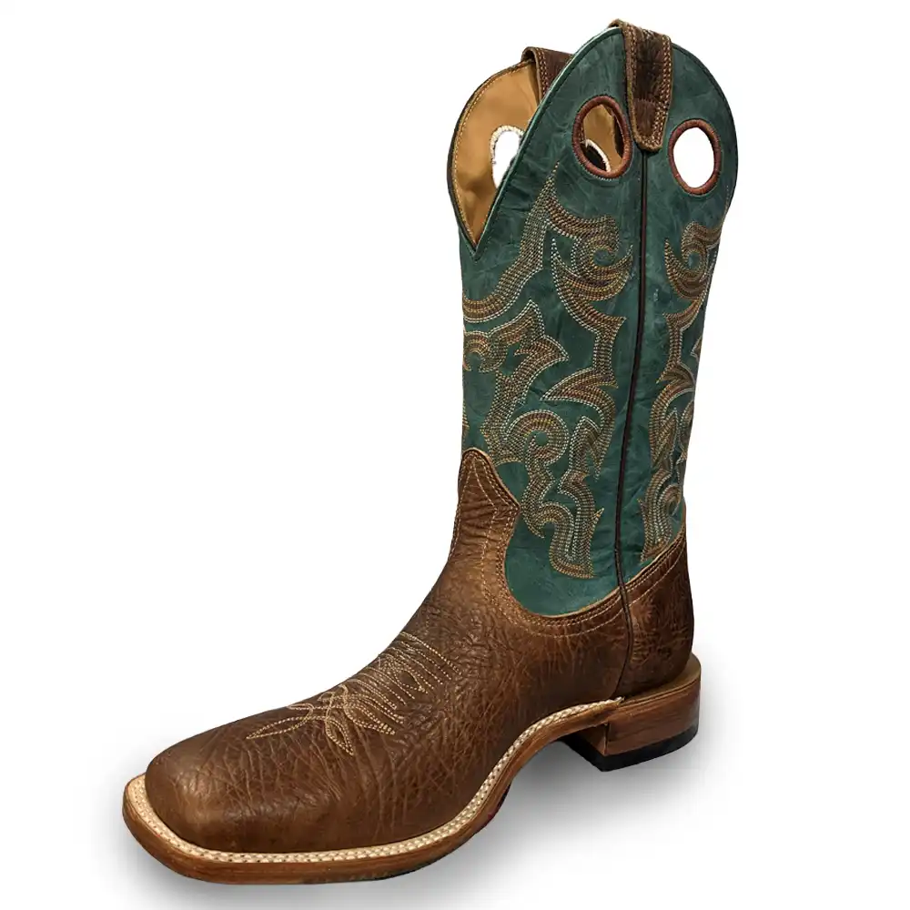 men's bomber 13" square toe boots - turquoise