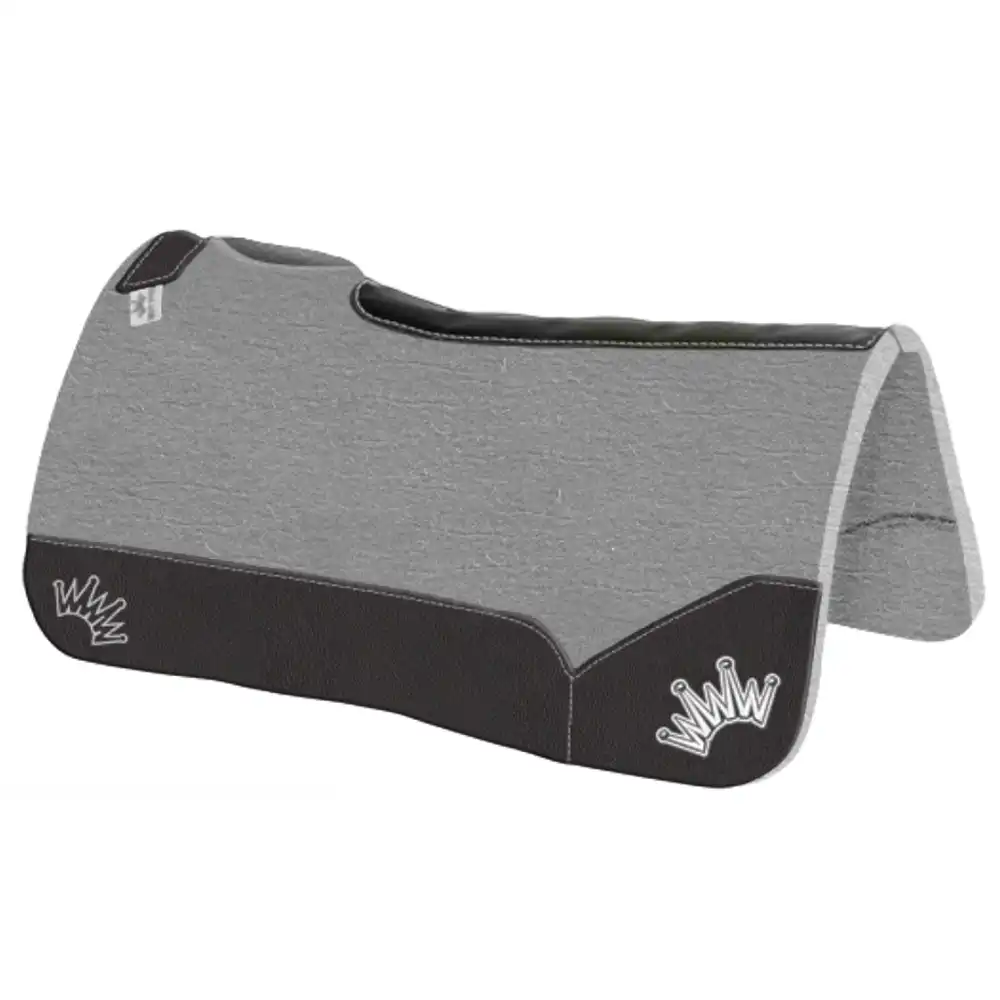 kush collection saddle pad black with white embroidery
