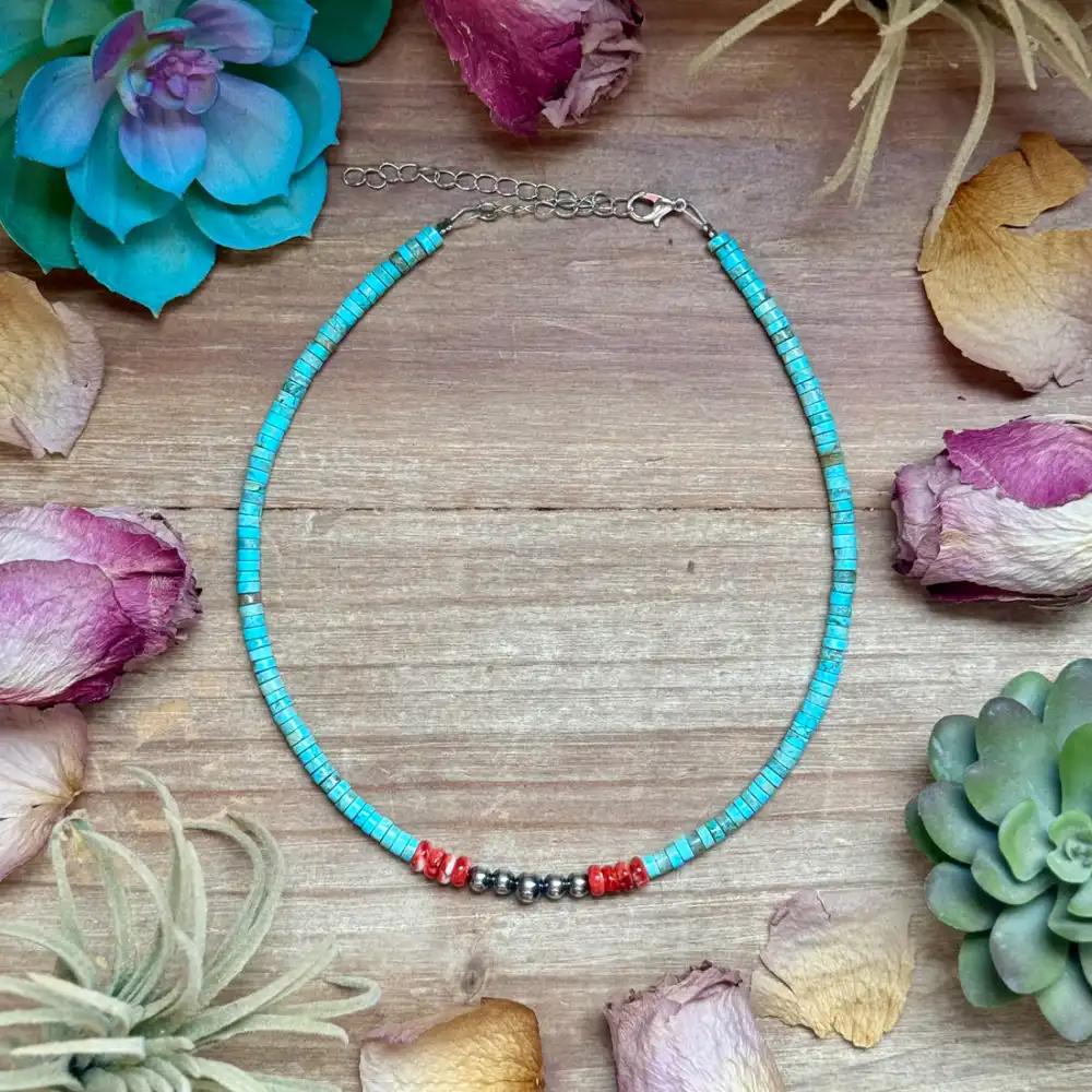 Vibrant Choker - Sterling Silver Pearls and Spiny