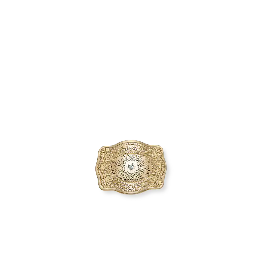 spurwest mini belt buckle hatpin (amelia rose)