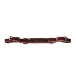 3 PIECE LEATHER CURB STRAP