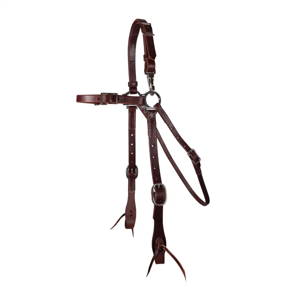 Browband Headstall with Snap Crown for Mules