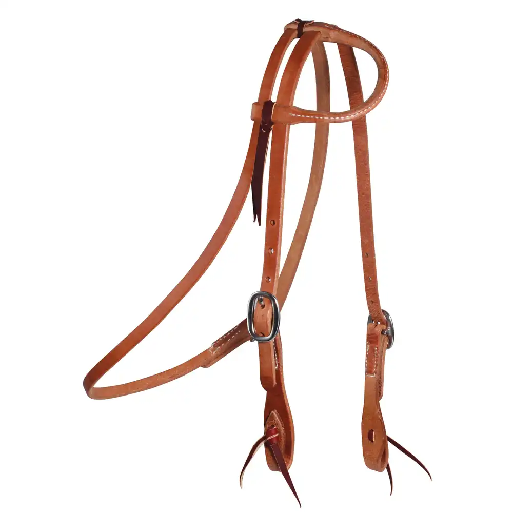 COWBOY LACED ONE-EAR HEADSTALL WITH THROATLATCH