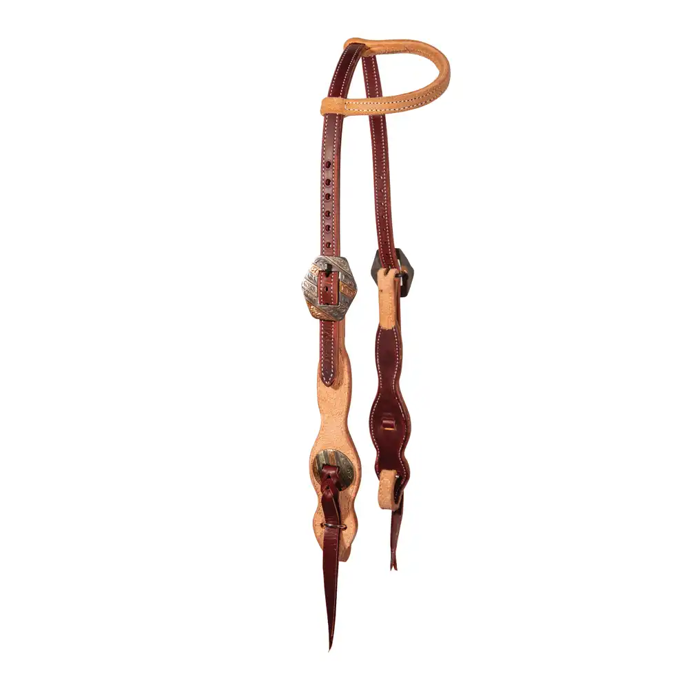 Two Tone Tassel Quick Change Single Ear Headstall