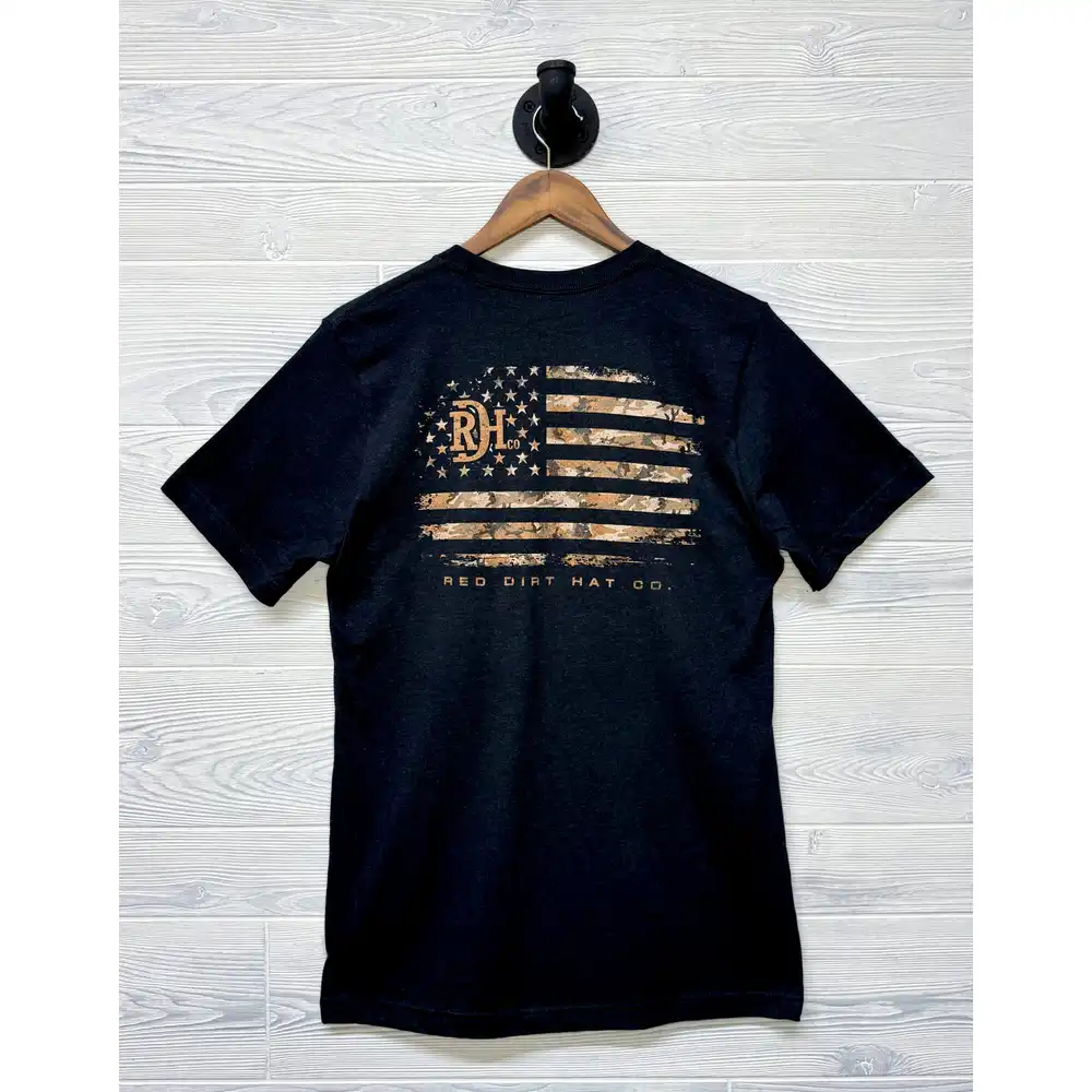 men's "old glory" tee shirt - black