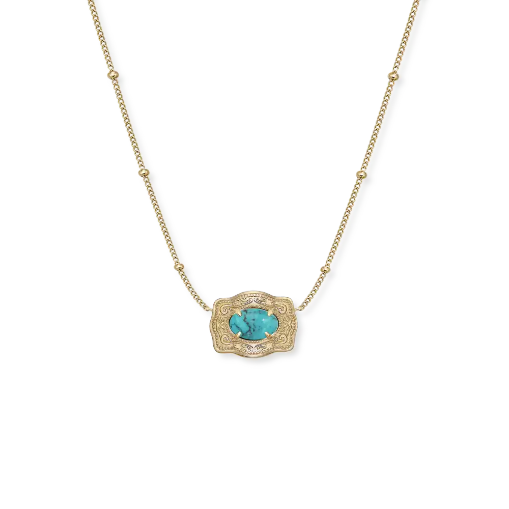 ultra mini belt buckle necklace (oasis)