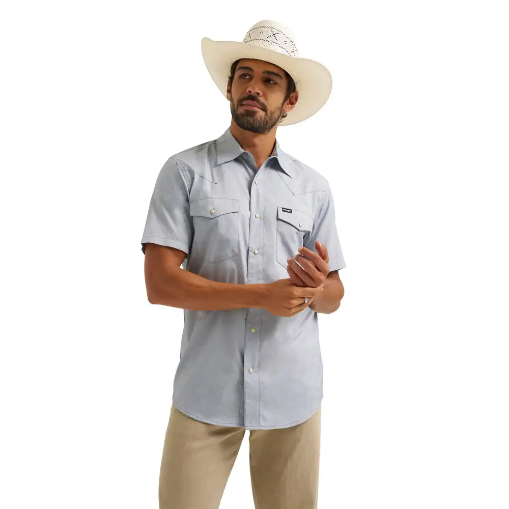 wrangler all terrain gear drover short sleeve utility shirt