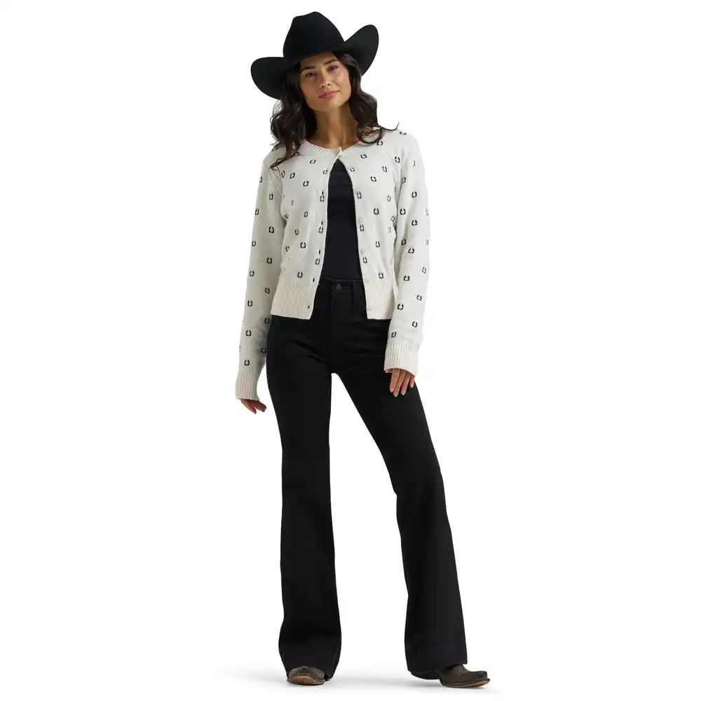 wrangler retro® vintage sweater cardigan - white