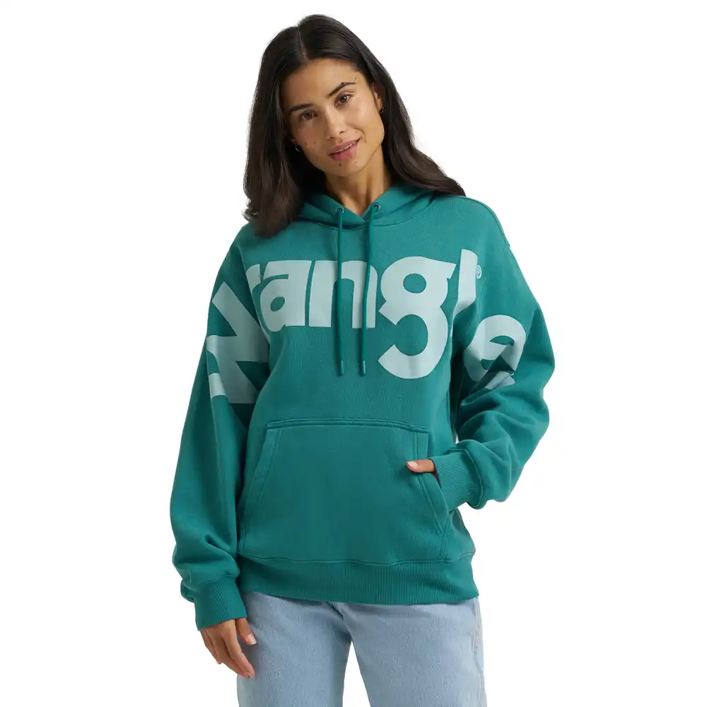women’s wrangler wide open spaces logo hoodie