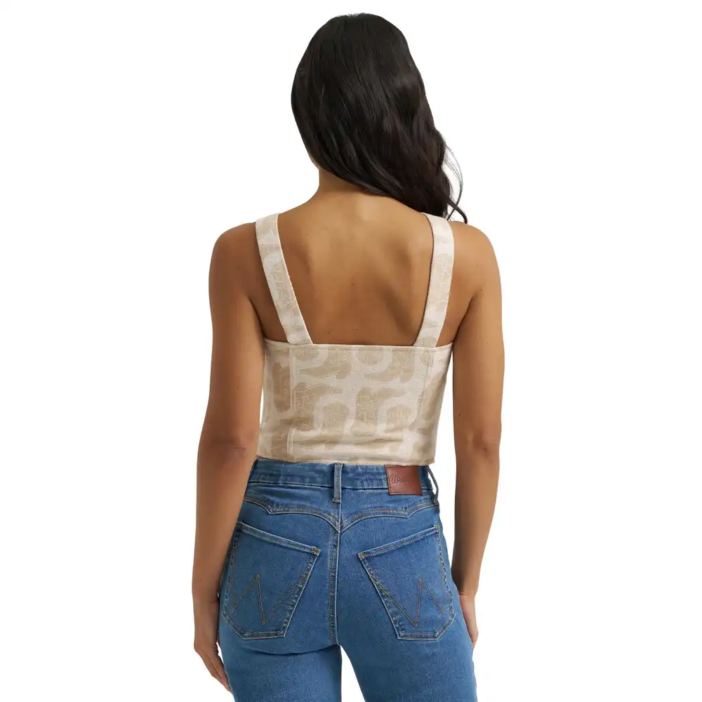 wrangler retro® vintage dress set jacquard top - white
