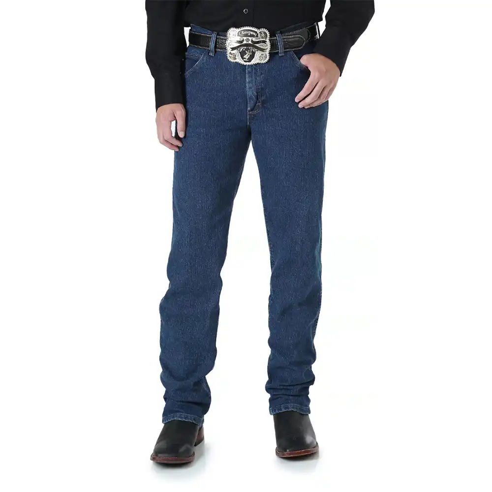 premium performance advanced comfort cowboy cut regular fit jean in mid stone