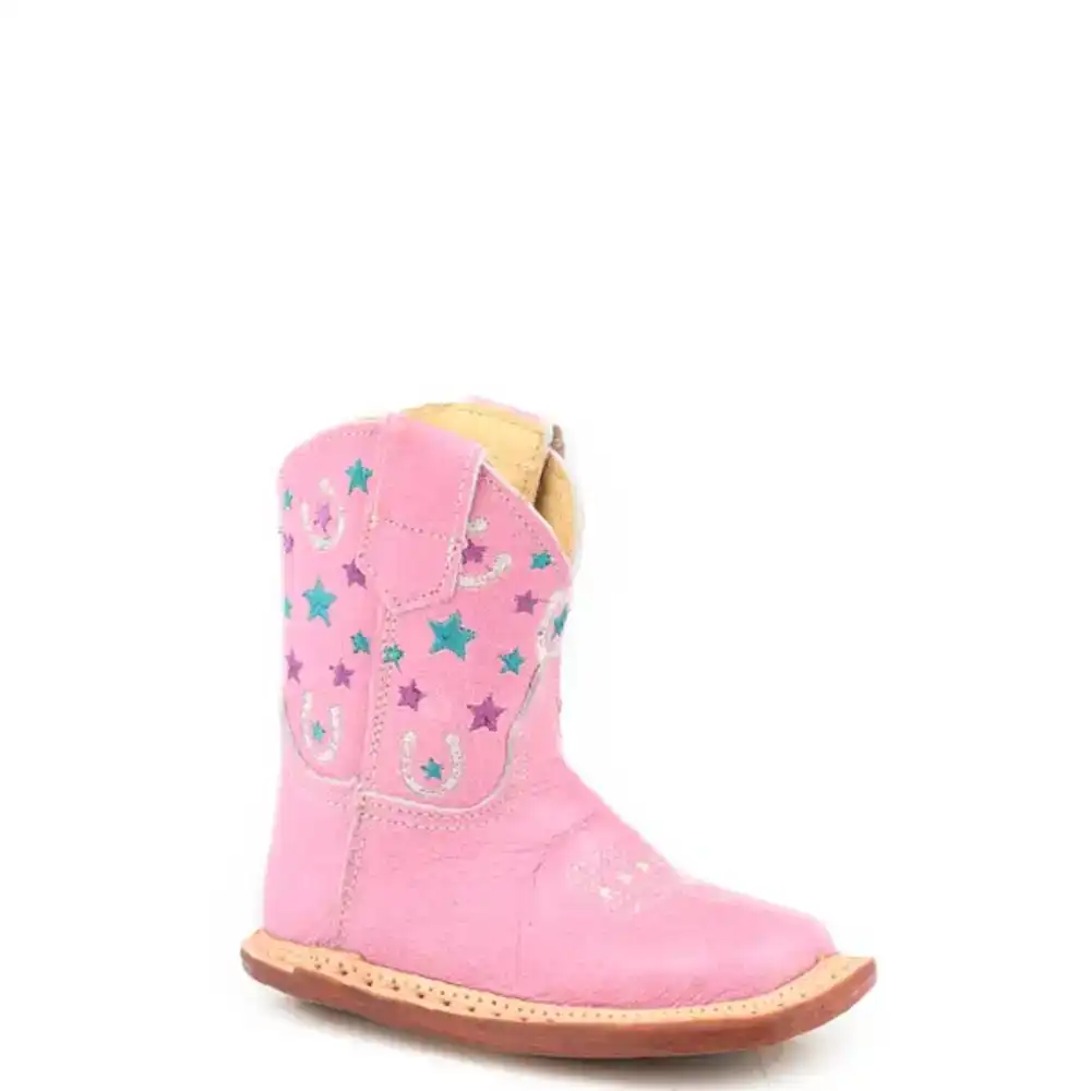 lucky infant boots - pink