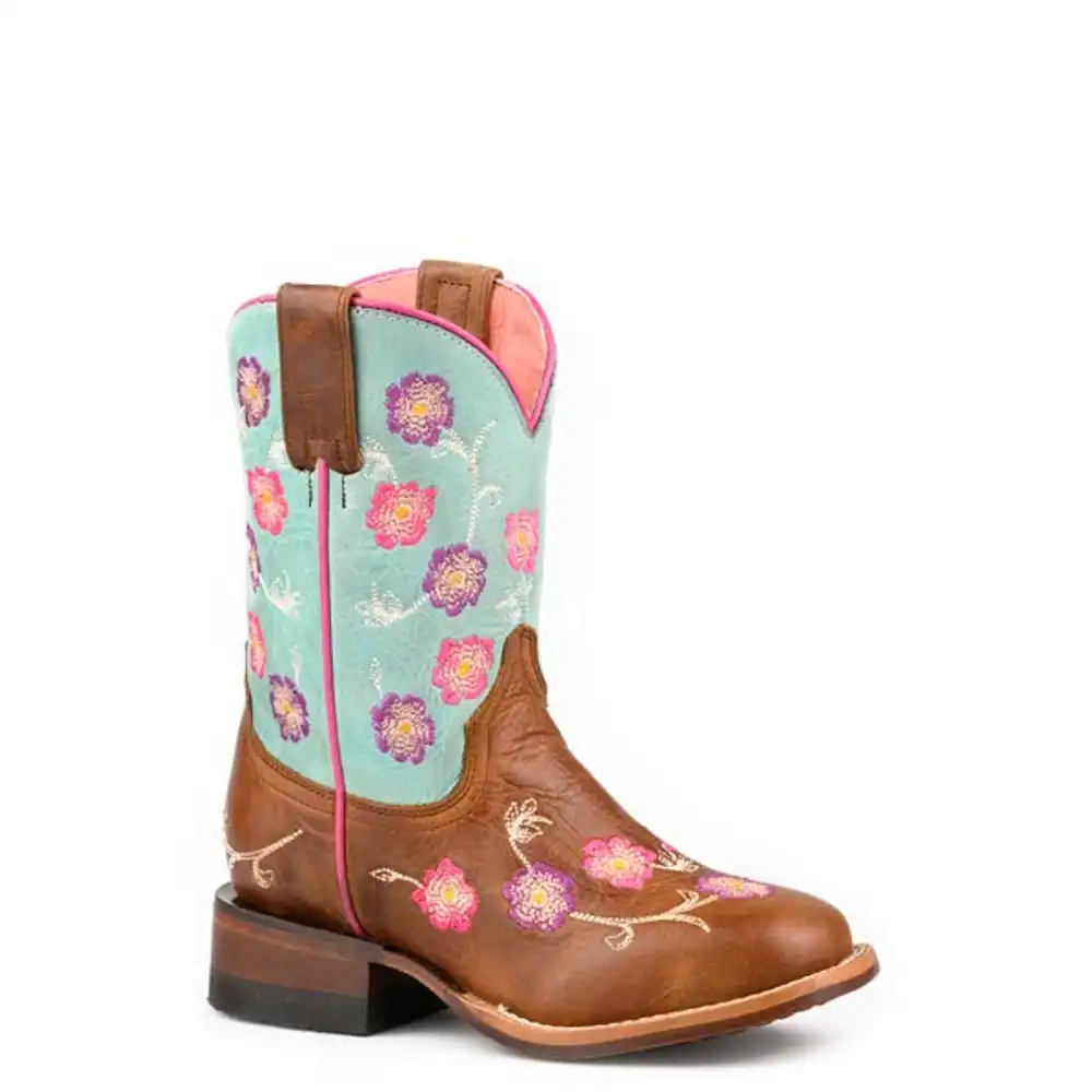girl's western boot - flowers