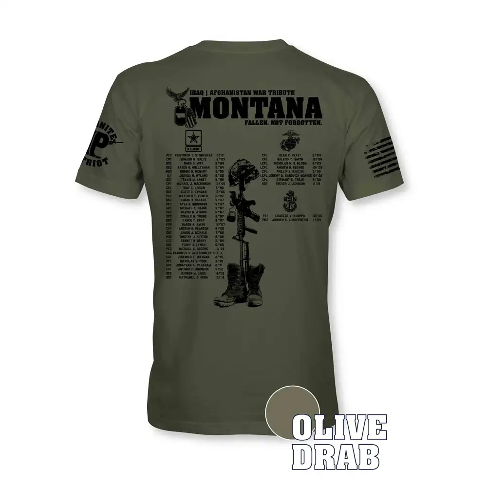 montana fallen heroes tee - olive