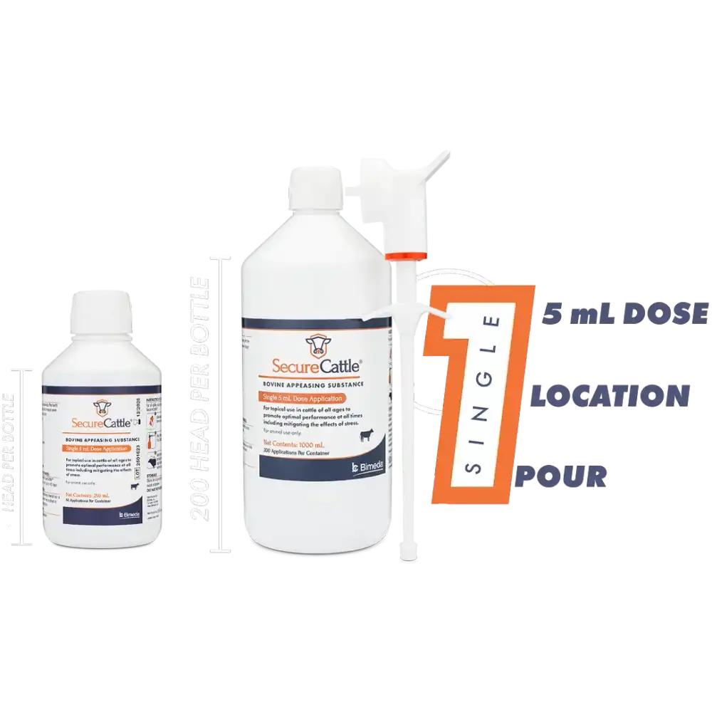 SecureCattle Bovine Appeasing Pheromone With 5ml Dose Applicator