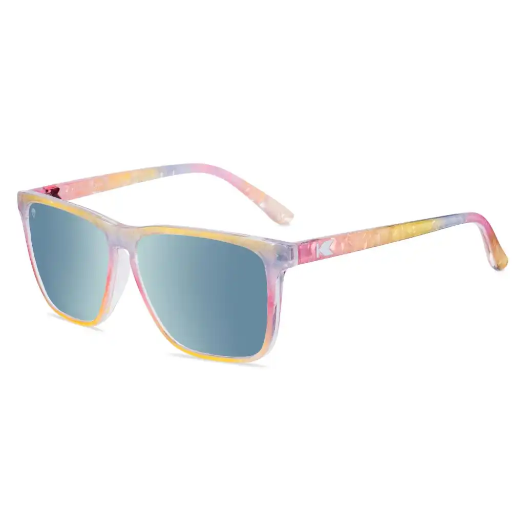 fast lanes sunglasses - rainbow sno-cone & sky blue