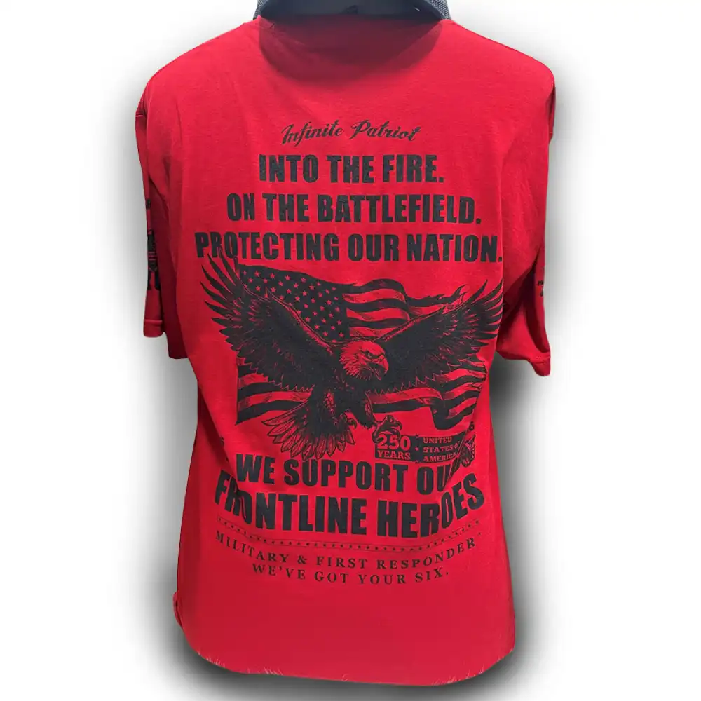 into the fire tee - red firefighter