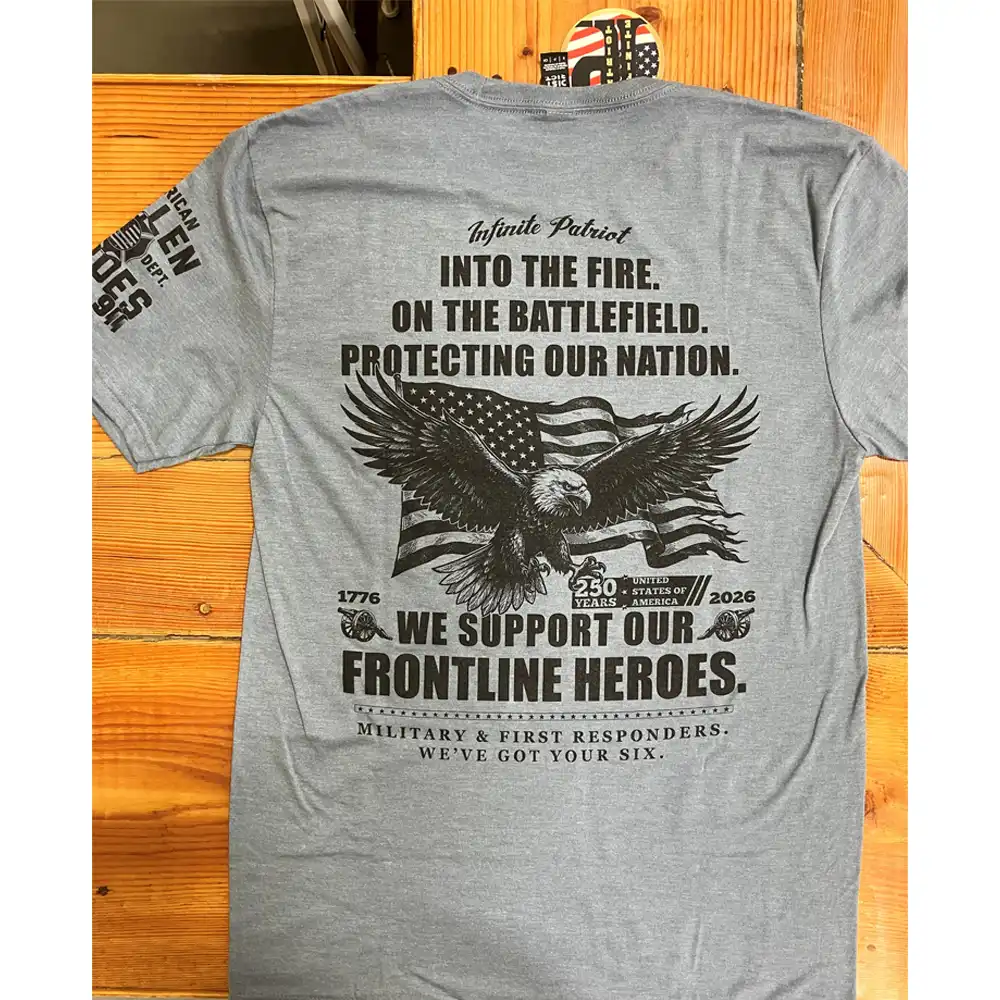 into the fire tee - firefighter slate