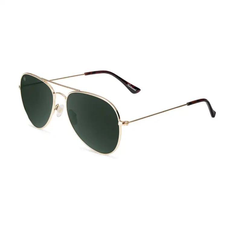 mile highs sunglasses - gold & aviator green
