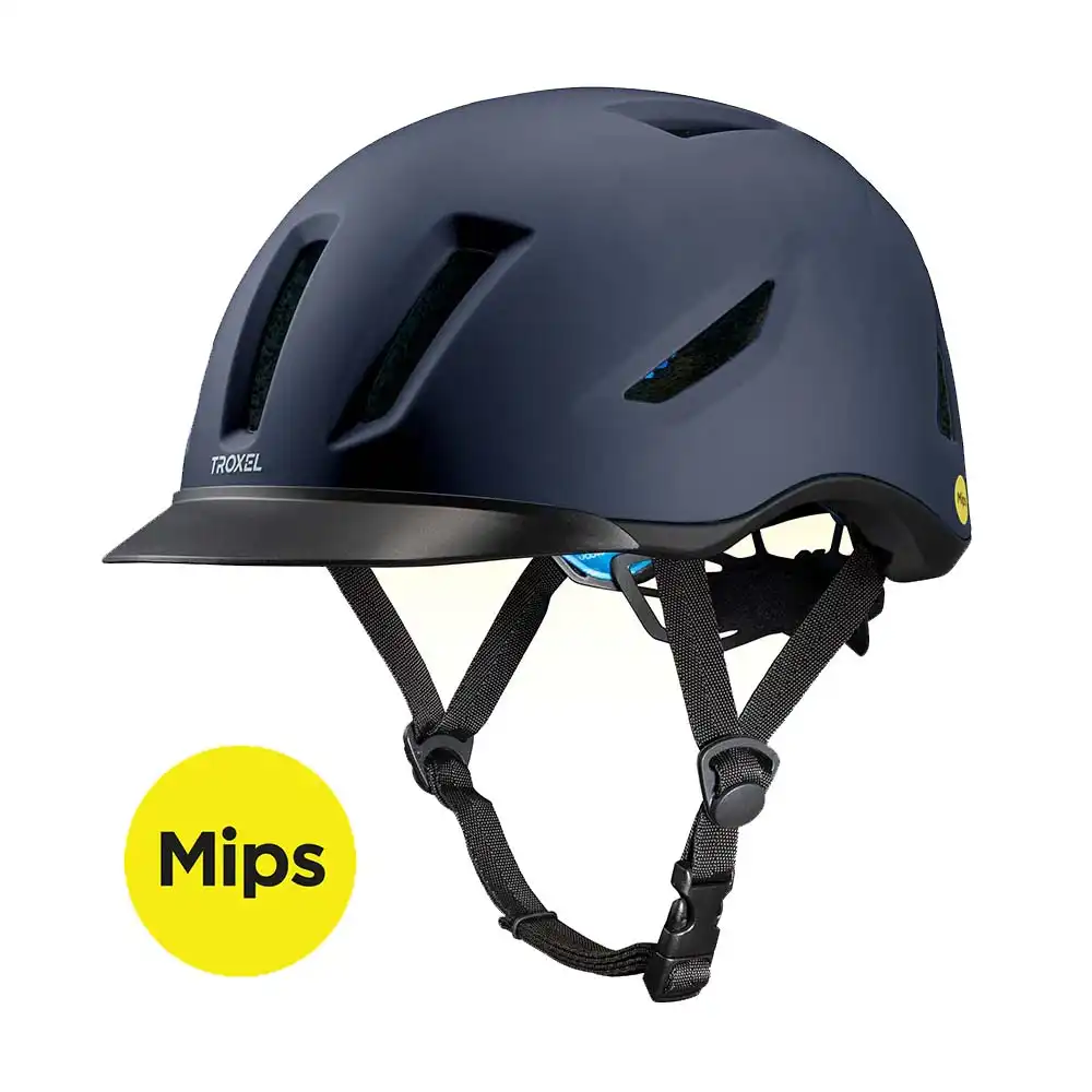 terrain horse riding helmet with mips – navy duratech