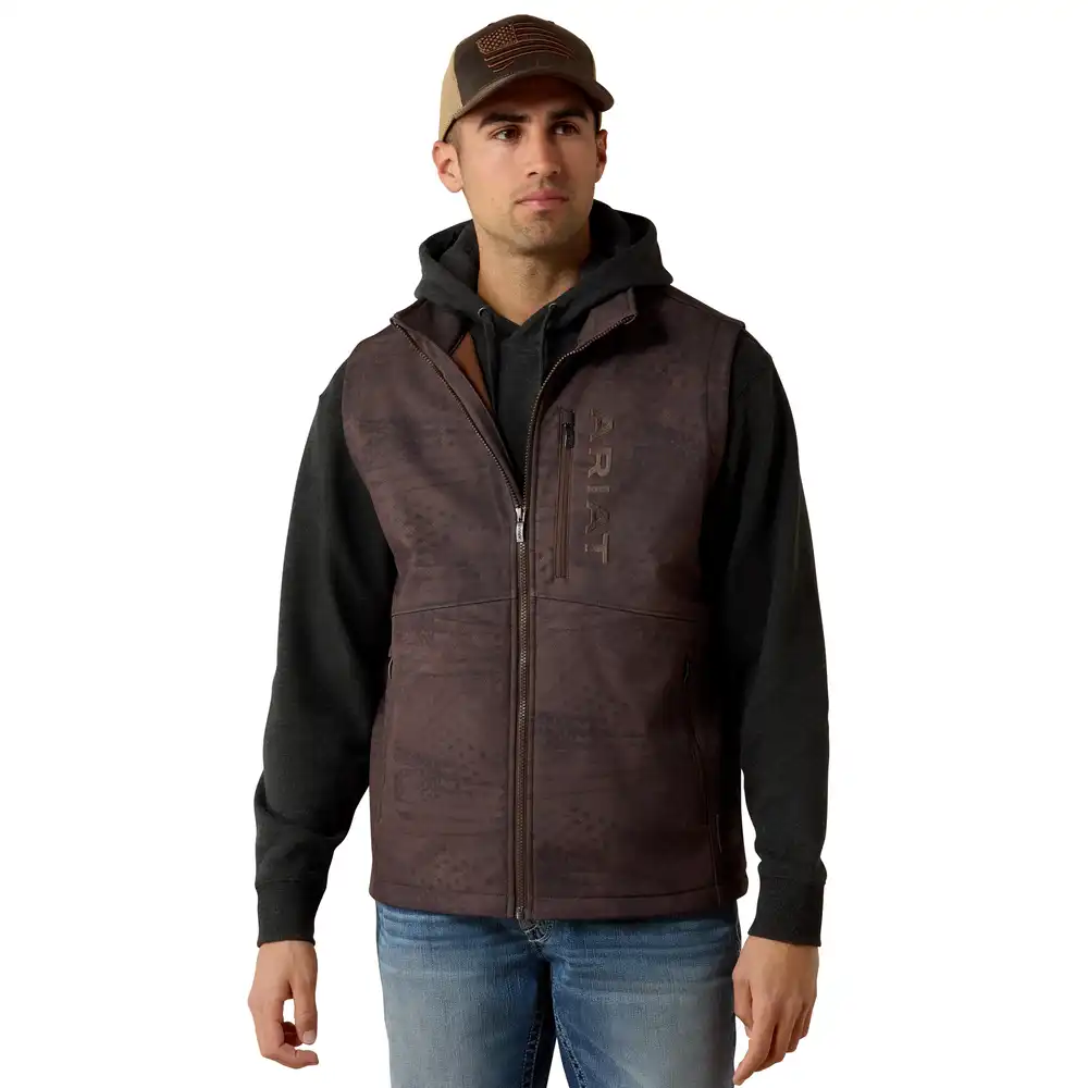 men's - patriot flag softshell vest