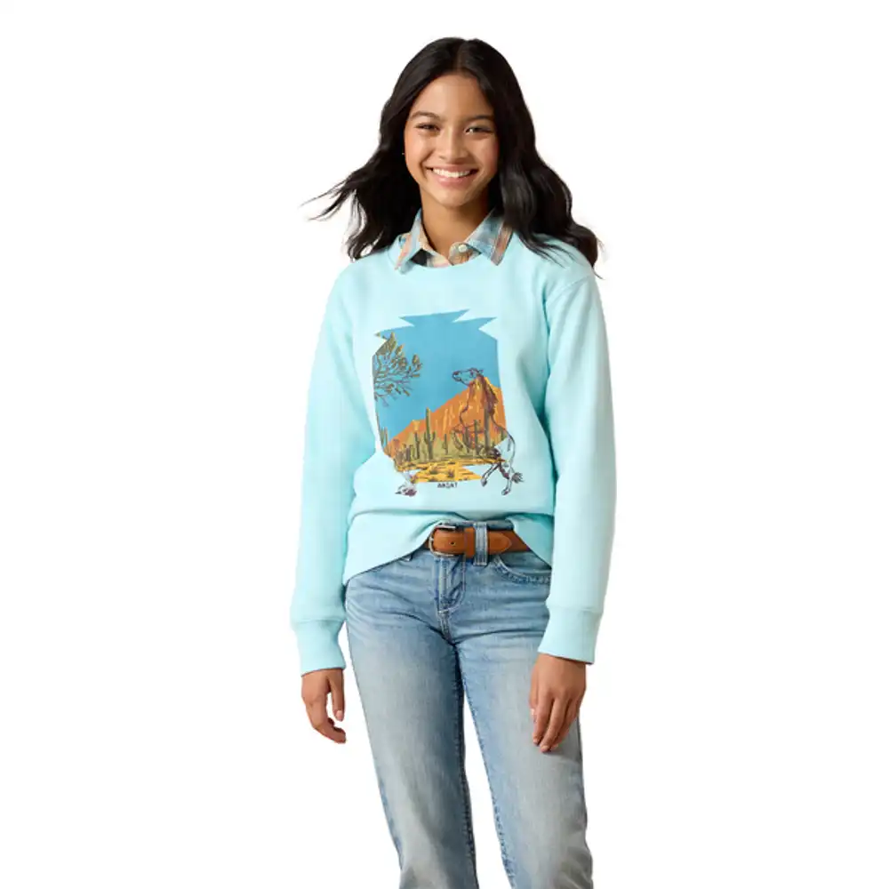 girl's - stallion crew sweatshirt